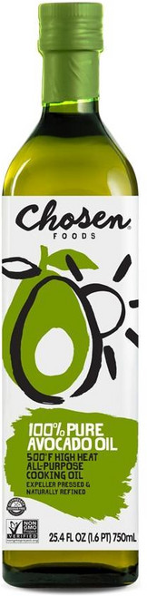 Chosen 푸드 100% 퓨어 아보카도 오일, 750ml, 3개