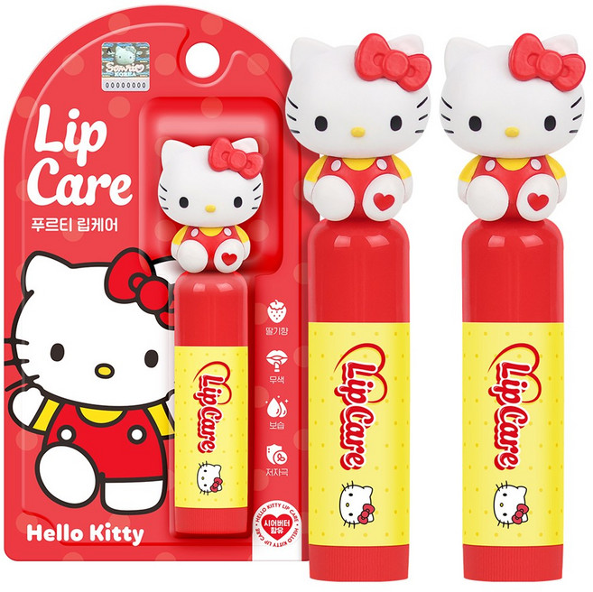 아텍스 산리오캐릭터즈 립케어, 헬로키티, 4.5g, 2개
