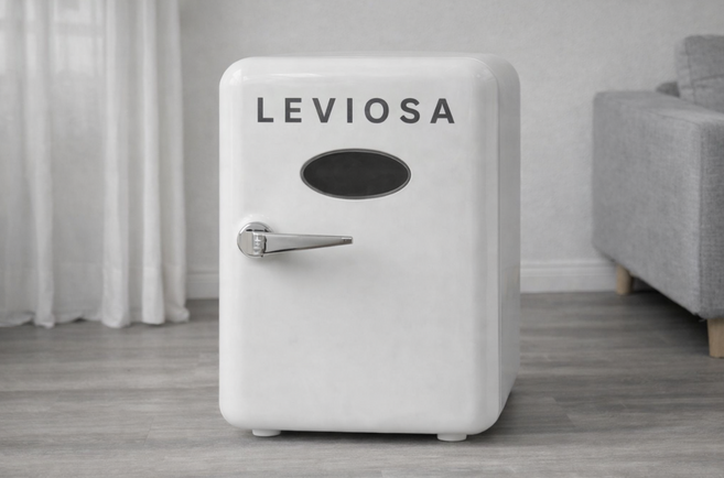 레비오사 멀티 미니 냉장고 4L LEMR-400RF 화이트 레트로 감성 다용도 가정용 화장품 냉장고