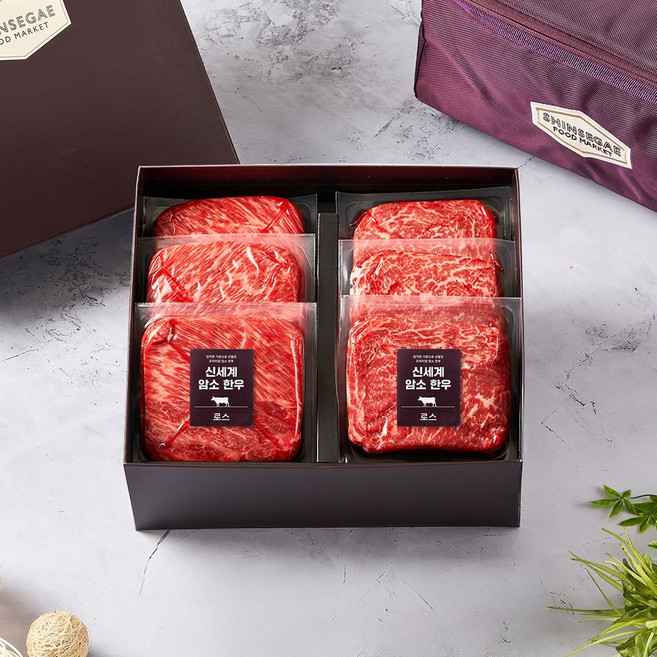 신세계 암소 한우 스페셜 등심 특선 세트 1.08kg(1등급 등심스테이크 꽃등심스테이크 등심), 신세계 암소 한우 스페셜 등심 특선 세트 1.08kg(