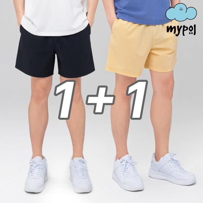 1+1 마이폴 남자 반바지 쇼츠 나일론 스판 쿨링 여름 커플 반바지