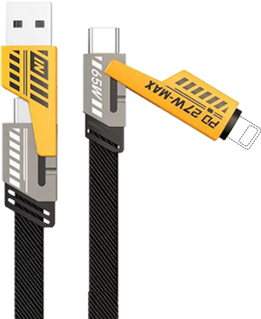 貼膜達人 機甲充電線 USB Type-C Lightning PD快充線, 穩定升級款, 1個, 100cm