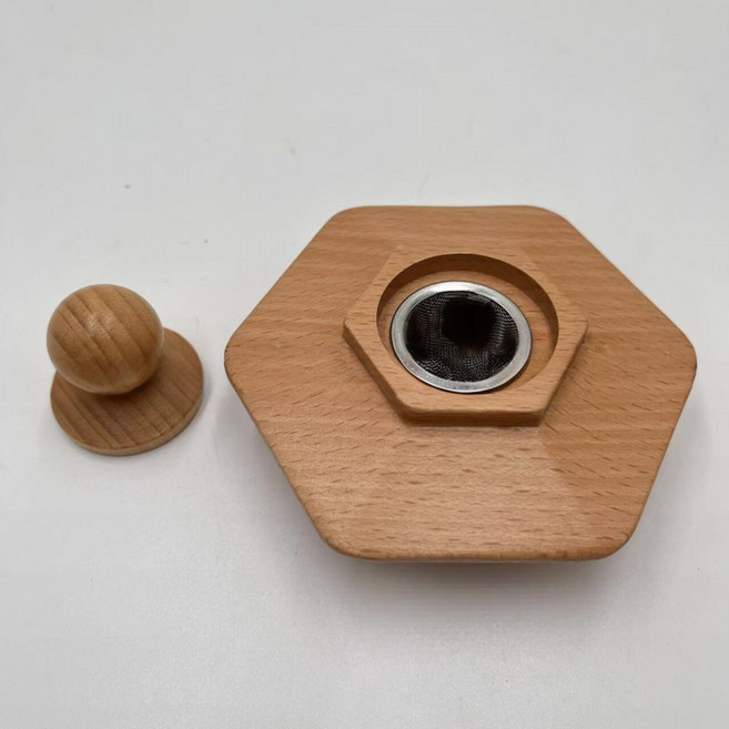 와인액세서리 훈연키트 느티나무 원형 스모커 톱밥 세트, 1개, 청소용 칠 육각형 + 필터망