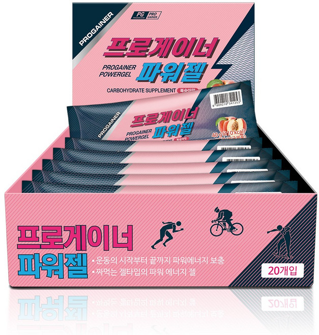 프로게이너 파워젤 복숭아맛 스포츠 에너지젤, 800g, 1개