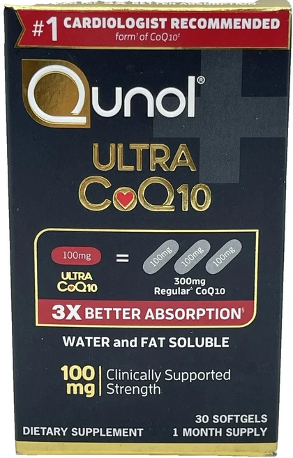 Qunol 큐놀 울트라 CoQ10 100mg 건강기능식품 소프트젤 30정 유통기한: 2027년 4월 128978, Qunol 큐놀 울트라 CoQ10 100mg 건강기능식, 1개 - 쿠팡