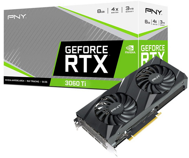 PNY 지포스 RTX 3060Ti VERTO 8GB Dual LHR, 단품