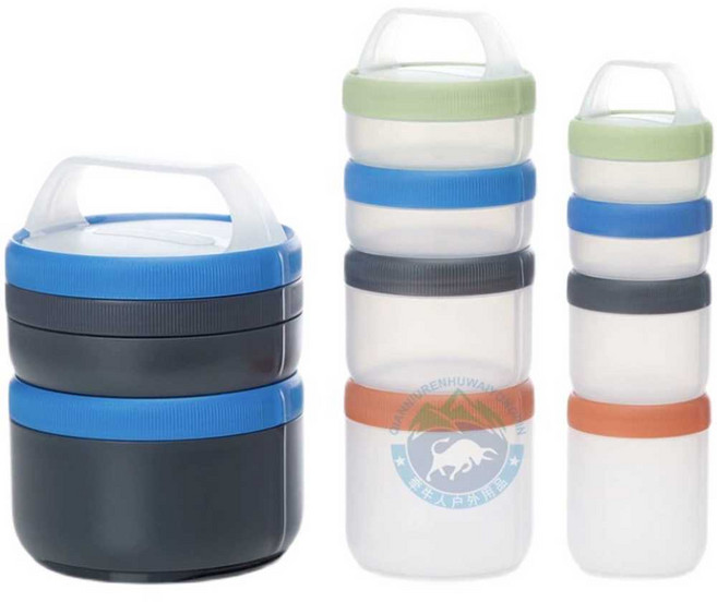 비상 세트 백패킹 양념통 휴대용 캠핑 식량통 소풍 휴먼기어 1. 밀폐용기-S 4개