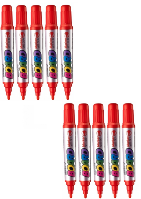 모나미 보드마카, 레드, 10개입