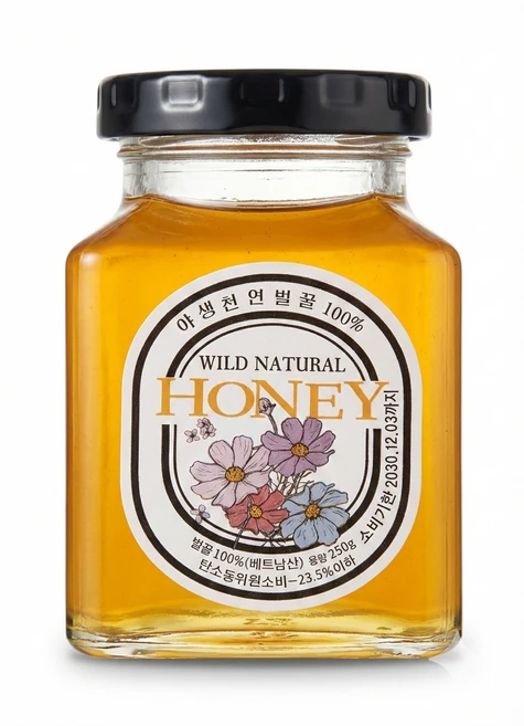 고산 청정지대 야생 야생꿀 벌꿀 부모님 어르신 건강 선물 대용량 천연꿀, 3개, 250g - 쿠팡