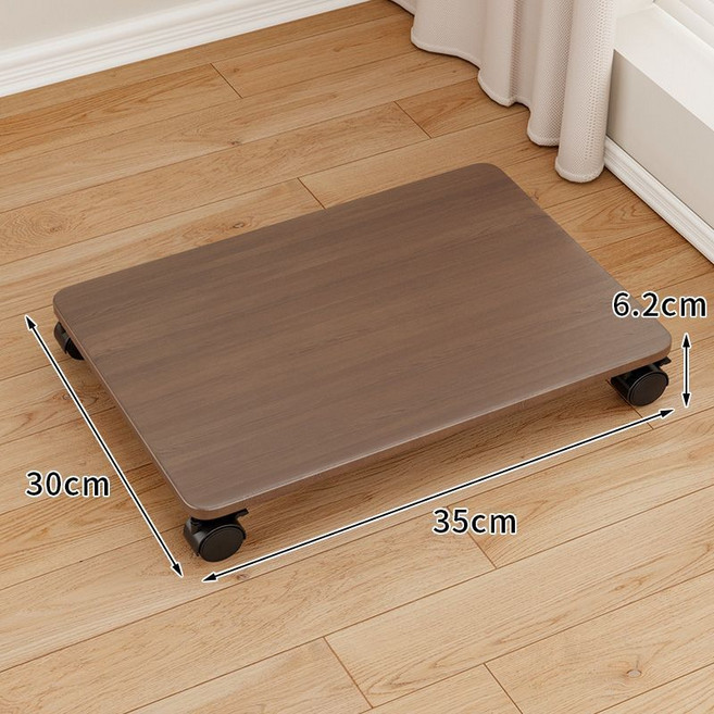 移動式電腦主機架 35x30cm 附滾輪底座 適用花盆與電器, 純白,60*35, 1個