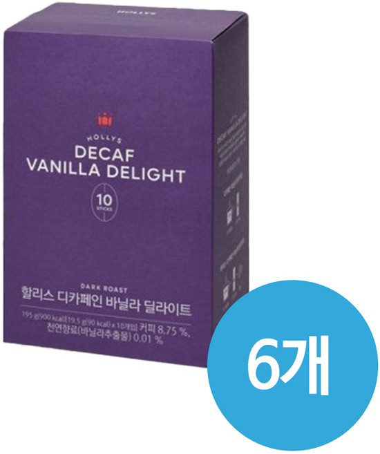 할리스 디카페인 바닐라 딜라이트, 19.5g, 10개입, 6개