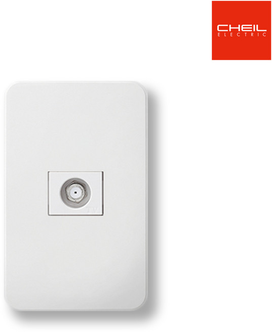 국산 제일전기 다온 콘센트커버 화이트 TV CATV1방 통신 콘센트, 1개