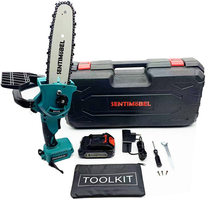 센티모벨 8인치 전기톱 21V 무선충전식 브러시리스 고성능 체인톱 2.0Ah, 1개, 본품 + 배터리 2개이상