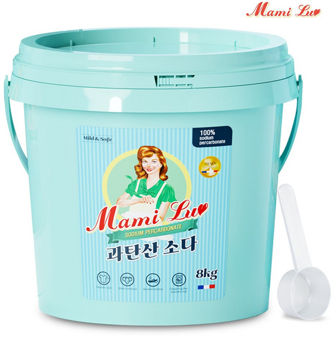 산소삽목 맘스럽 과탄산소다 버킷 8kg스푼1개 프리미엄 산소계표백제 대용량, [01] 산소삽목 기타, 1개