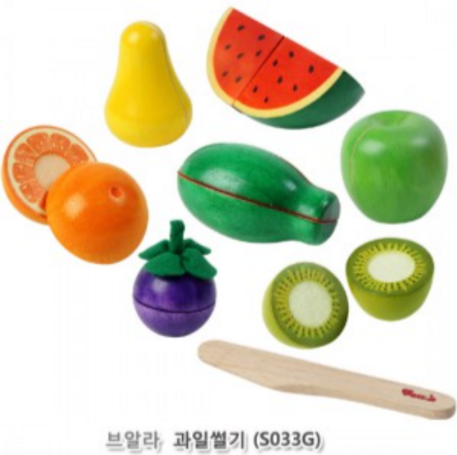 과일 썰기 원목 완구 모형 역할 소꼽 엄마놀이, 1개