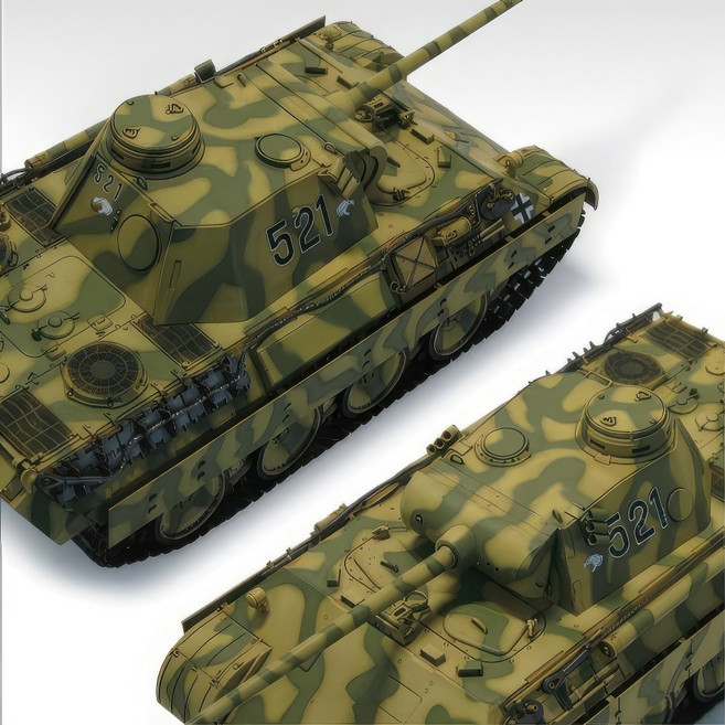 프라모델 밀리터리 독일 판터D형 성채전투전차 탱크 장난감 수집 모형, 1개