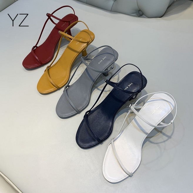 DarjinQD 여성 여름 패션 토오픈 일자 스트랩 샌들 6cm