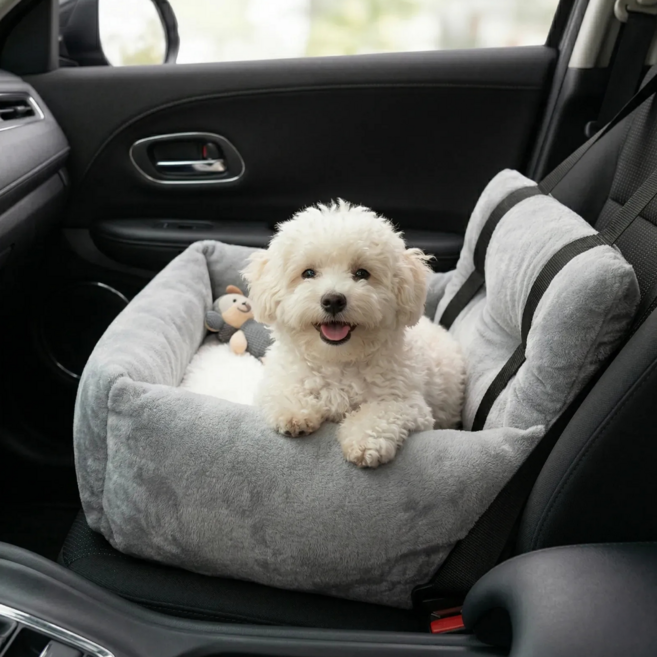 멍담 강아지 카시트 차량용 쇼파 방석, 1개, 그레이
