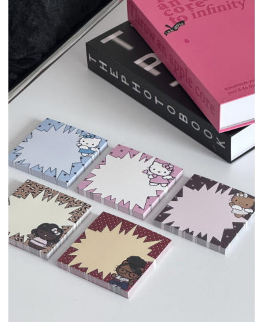 왕솥단지-고전 헬로키티 메모지 떡메, 긱시크 레드 키티