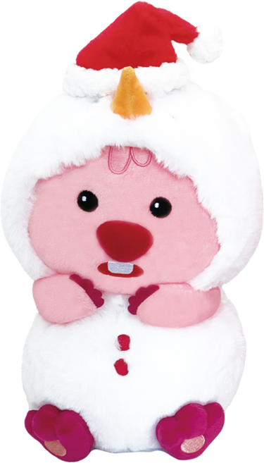 잔망루피 크리스마스 눈사람 봉제 인형 20cm, 1개