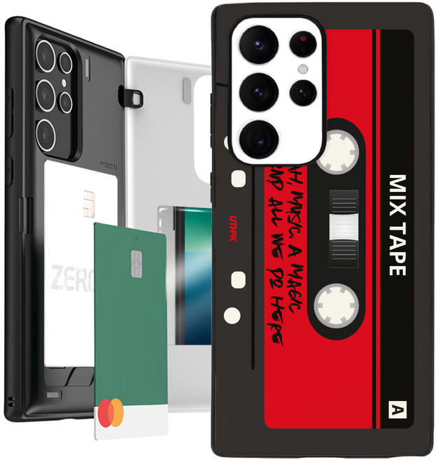 갤럭시S23울트라(S918) 전용 카드2장 수납 마그네틱 도어 하드케이스