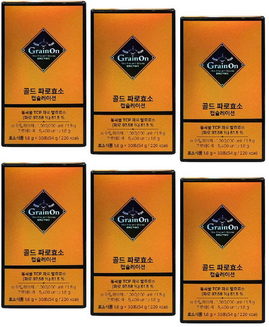 그레인온 골드 파로효소 캡슐레이션 30포, 54g, 6박스