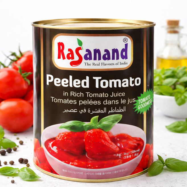 Rasanand Peeled Tomato 라산난드 홀 필드토마토 업소용, 1개, 3kg