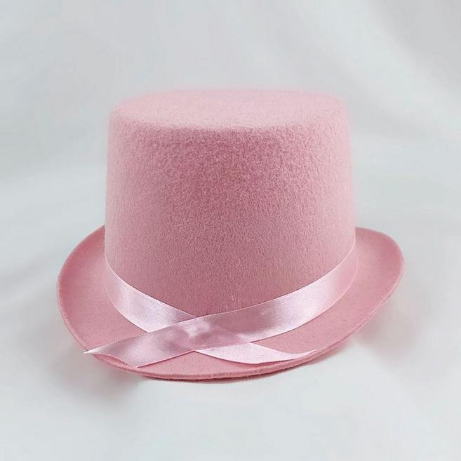 어린이 성인 매직쇼 마술사모자 코스프레 놀이 의상 마술사소품 코스튬 장기자랑, 1.XS 모자 둘레 52cm 유치원 - 모자 높이 10, 1개, 어린이 핑크