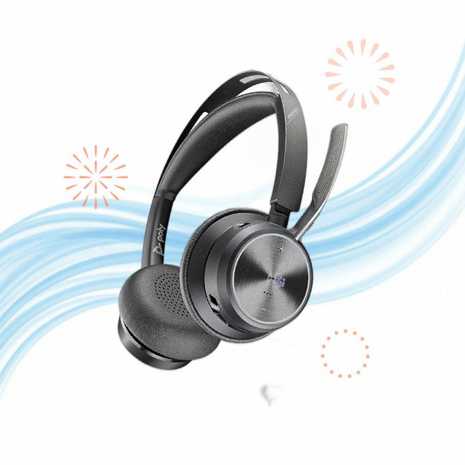 POLY 폴리 무선 해드셋 보이저 포커스 2 UC USB-C 블루투스 헤드셋 플랜트로닉스 SX