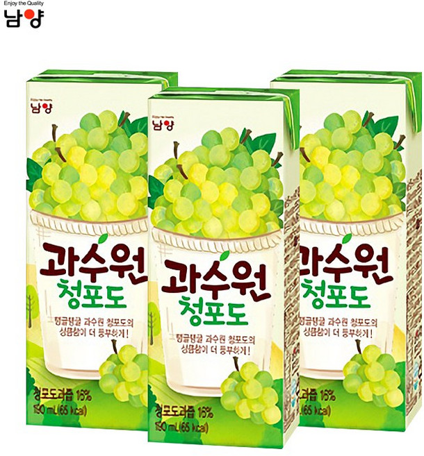 남양유업 과수원190ml 청포도 20팩/주스/과즙음료/무료배송, 190ml, 20개