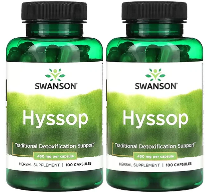 스완슨 히솝 450mg 100캡슐, 100정, 2개 - 쿠팡