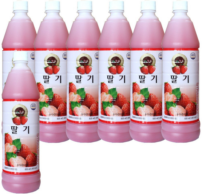 청솔 딸기 농축액, 835ml, 7개