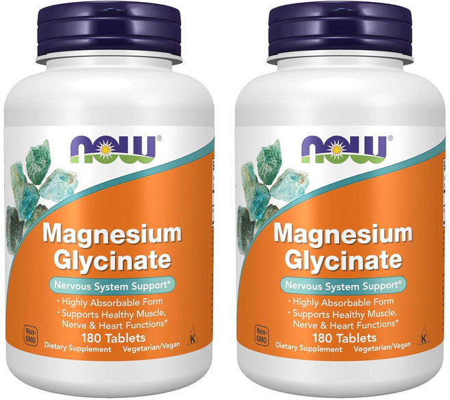 나우푸드 마그네슘 글리시네이트 타블렛, 180정, 2개