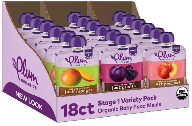 Plum Organics 오가닉 베이비푸드 버라이어티팩 스테이지1(4개월+) 99g 18개, 1개 - 쿠팡