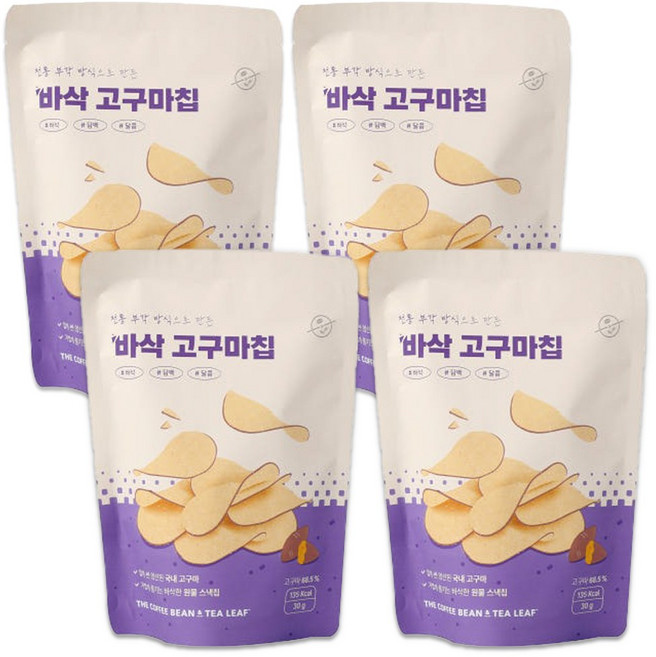 커피빈 바삭 고구마칩 30g, 4개