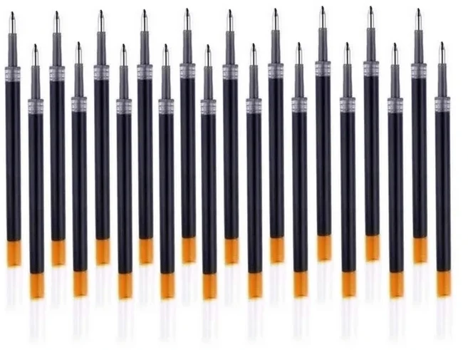 젤 펜 리필 길이 11.0cm 잉크 색상 빨간색 파란색 검정색 리필 학교 사무실 필기용 포인트 0.5mm 문구 용품, 03 파란, 02 20 Pcs Refills