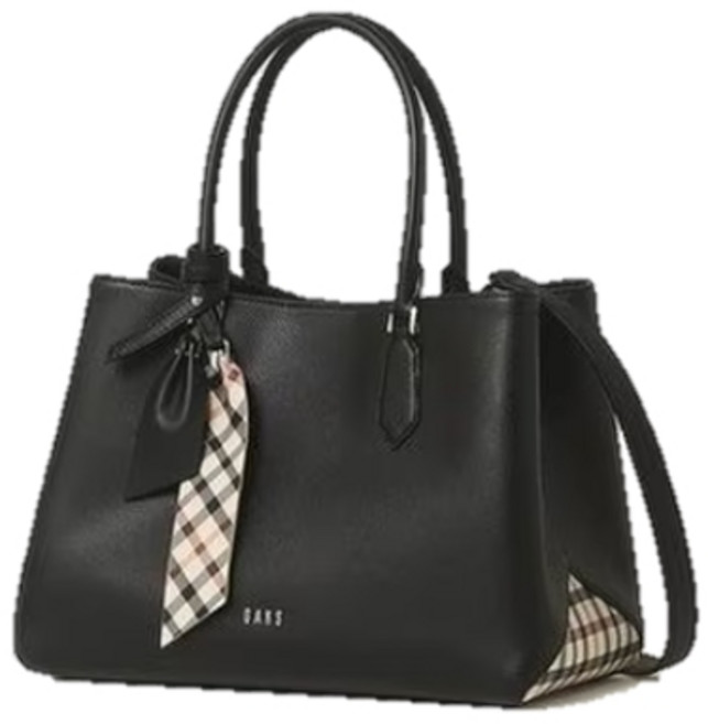 [AK수원점] [닥스핸드백] 블랙 체크배색 소가죽 토트백 DCBA5E122