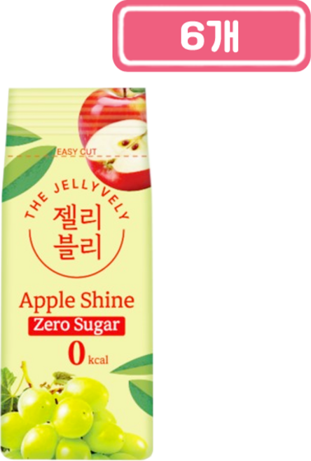 MDS 젤리블리 제로슈거 애플샤인 젤리, 6개, 60g