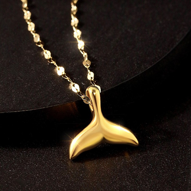 골드팡 18k 통통고래꼬리 펜던트(당일도착) 여성용 데일리 볼륨 럭키테일 행운주얼리 생일 응원 졸업 입학 우정템 여자친구 기념일 선물추천
