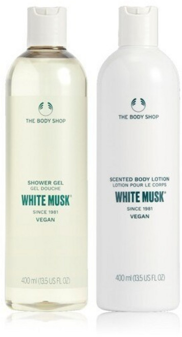 더바디샵 화이트머스크 대용량 세트 샤워젤 400ML+바디로션 400ML, 1세트
