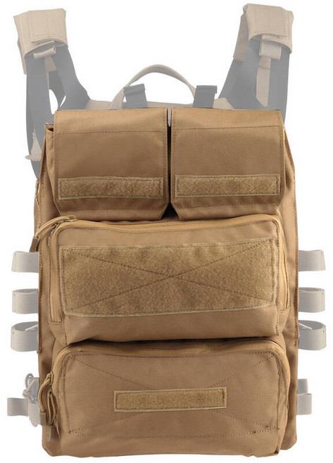 SINAIRSOFT 전술 파우치 JPC CPC AVS 조끼용 집온 2.0 패널 플랫폼 수직 및 수평 GP 탄창 확장형 포켓, CB