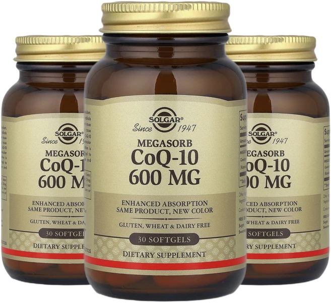 솔가 Megasorb 코큐텐 CoQ-10 600mg 소프트젤 30정 2+1, 3개 - 쿠팡