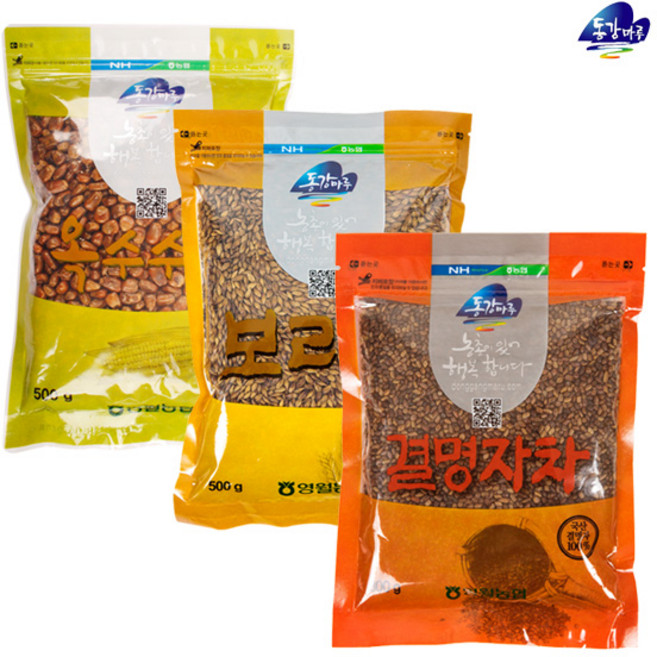 [영월농협 직송] 옥수수차 500g+보리차500g+결명자차300g/각1봉, 300g, 1개입, 1개