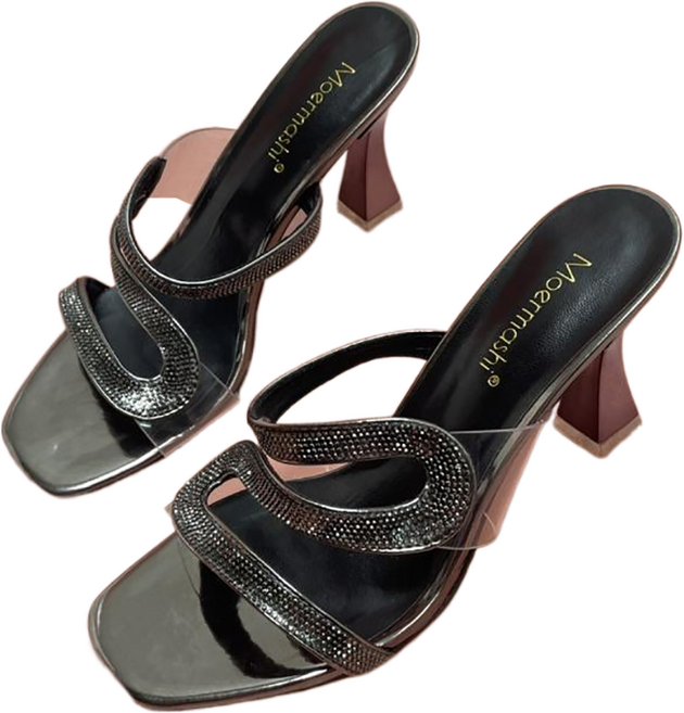 셀럽당 하이힐 여 9cm 가보시슬리퍼 여하 기질 키높이 샌들X0537