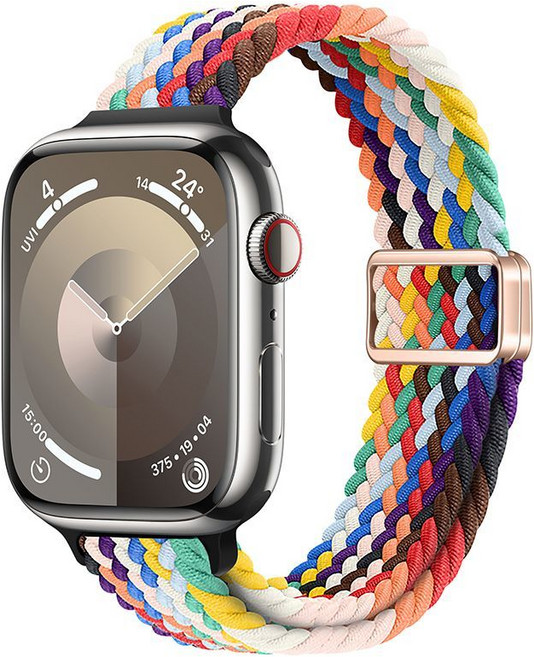 Fegwilde 애플워치 호환 슬림 마그네틱 브레이드 스포츠 루프 스트랩11 10 9 8 7 6 5 4 3 2 1 SE2/3 Ultra2/3, 프라이드