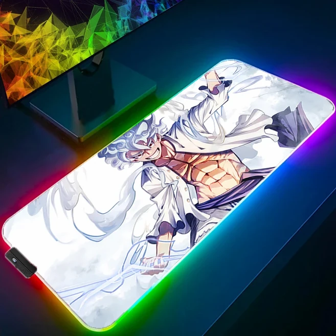 RGB 대형 마우스 패드 게이머 키보드 LED PC 컴퓨터 데스크 매트 원피스 루피 (CS GO LOL용), 01 빠른  Mainland, 04 350x250x3mm, 09 TK-0000007305