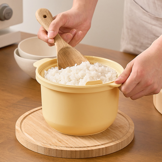 칼로볼 전자레인지 다이어트 찜기 저당 저칼로리 밥솥, 버터옐로우, 1개