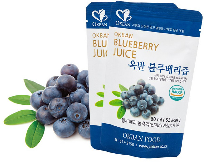 옥반 블루베리즙, 80ml, 30개