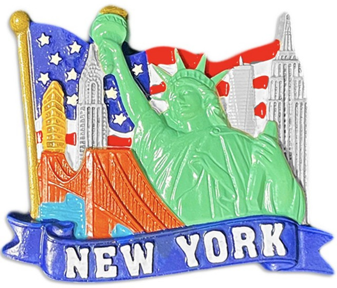 유로고 미국 몰디브 뉴욕 괌 하와이 캐나다 스위스 프라하 영국 런던 마그넷 마그네틱 냉장고자석, 6.뉴욕2