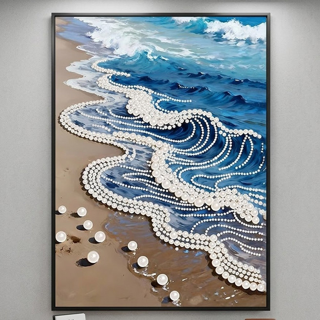 호인트 DIY 진주 보석십자수 명화그리기 30x40cm, 1개, 07진주바다